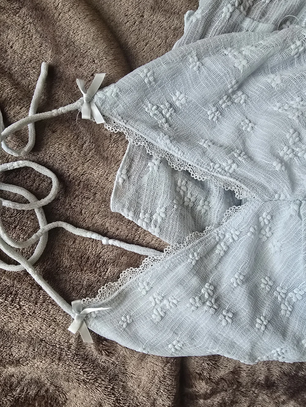 Light Blue Halter Ruffle Mini Dress